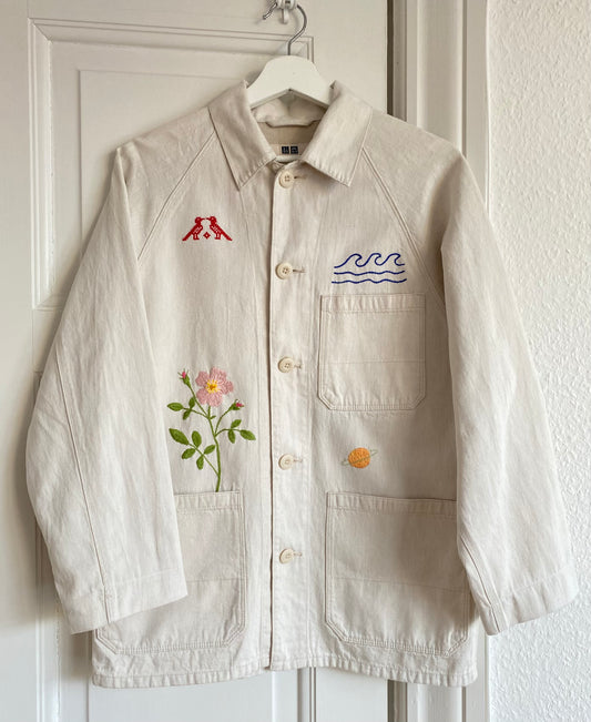 Jakke med broderi